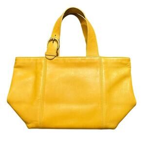 Vintage Coach SOHO Waverly Buckle Bag Leather 4133 Yellow Chamois Hand Bag
